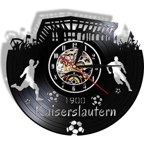 Kaiserslautern Laser Cut Longplay Wall Clock Germany Cityscape Scenery Traveling 12" Black Vinyl Watch Football Fans Gift