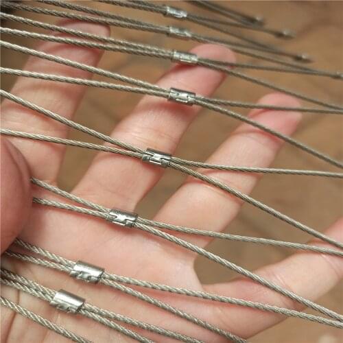 Inox Cable Mesh For Stairs Railing /Anti Fall Safety Protect Mesh/Corrosion Resistant AISI304 Wire Rope Netting