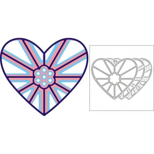 New 2021 Layering Hearts Gift Metal Cutting Dies for DIY Scrapbooking and Card Making Decorative Embossing Craft No Stamps