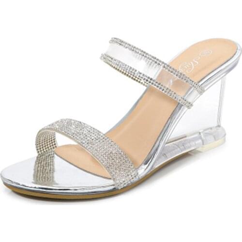 New For Women 6 Inch High Heel Fashion Strappy Platform Slipper Black Womens slippers Sexy Dance Shoes