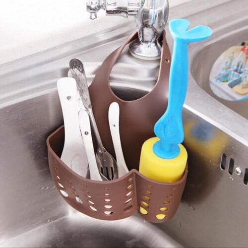 Kitchen Tools Organizer Adjustable Snap Sink Soap Sponge Kitchen Accessories Kitchen Hanging Drain Basket Kitchen Gadgets