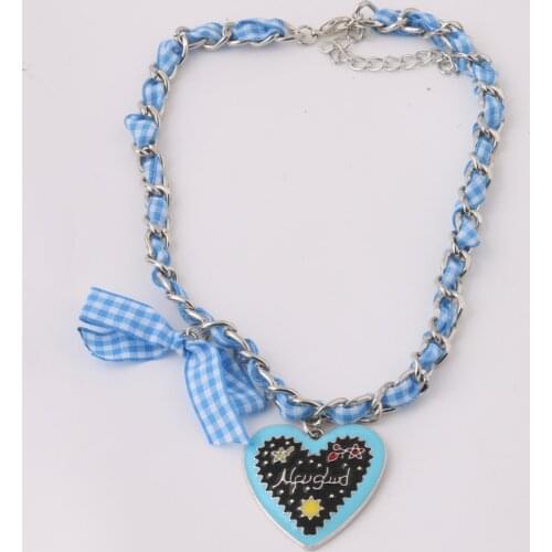 Zouchunfu Fashion new design retro pendant necklace women handmade necklace zinc alloy multicolor enamel oil heart Drop necklace