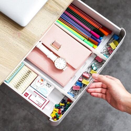 Under the desk concealed storage box drawer type office desk storage organizing box stationery storage box Sundries sorting box