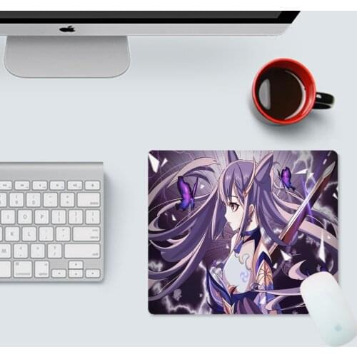 Genshin Impact Characters Rubber Pad To Mouse Game Gaming Mouse Pad PC Gamer Large Deak Mat 22X18CM Animation Products Pad