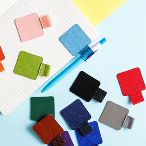 Self adhensive Elastic band pen holder colorful storage accessories school office file diary holder accessory notebook