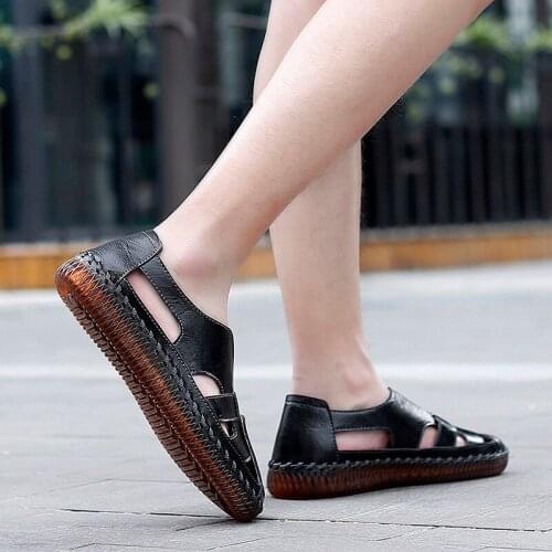 Mens Outdoor Sandals Beach Sandals For Men Mens Shoes Slippers Summer Leather Sandals&slippers Sandal