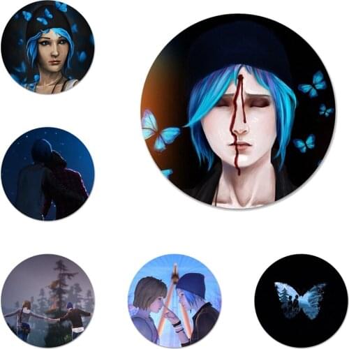 Blue Hair Life Is Strange Brooch Pin Cosplay Badge Accessories For Clothes Backpack Decoration Gift 58mm