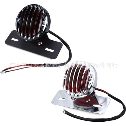 Motorcycle Aluminum Alloy Rear Tail Brake Stop Lights Universal Moto Modified Parts Motorcycle License Plate Bracket for Harley