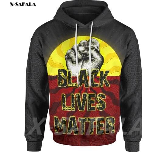 BLACK LIVES MATTER ABORIGINAL 3D Printed Hoodie Man Female Zipper Pullover Sweatshirt Hooded Jersey Streetwear Tracksuits