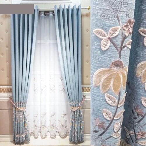 European Style blackout Curtains for Living Room Bedroom Elegant Curtain For Windows treatment Drapes