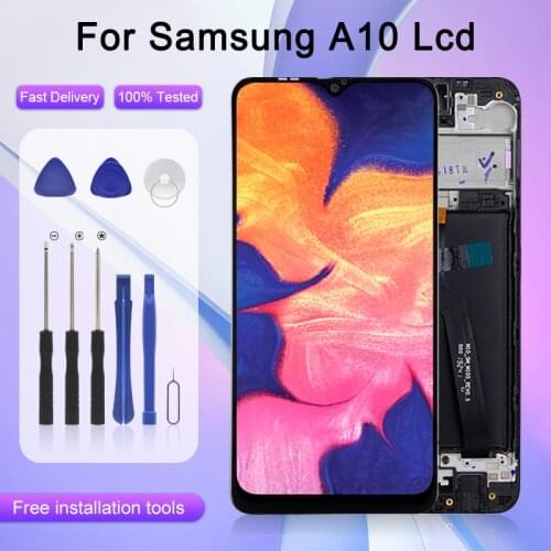 1Pcs 6.2inch For Samsung Galaxy A10 Lcd Touch Screen Digitizer Assembly A105F A105FD A105A A105 Display With Frame