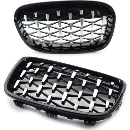 1Pair Black Front Bumper Cover Grille Grill Fit For BMW 1 Series F20 F21 2011 2012 2013 2014 2015