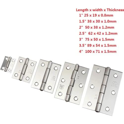 1Pcs 304 Stainless Steel Mini Hinge - Decorative Box Model Furniture Doors Hinges