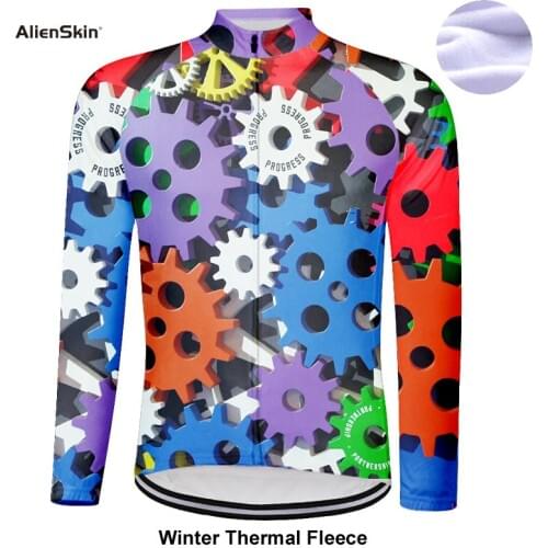 2019 Cycling Jersey MTB clothing Bike men Ropa Ciclismo Thermal fleece Bicycle clothing Long sleeves Cycling clothes 6577