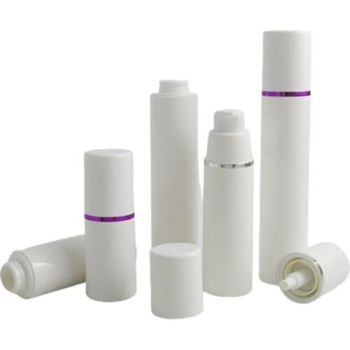 20 x 15ml 30ml 50ml White PP Portabl Fashion Empty Cosmetic Airless Bottle Plastic Treatment Pump Travel Bottles Containers
