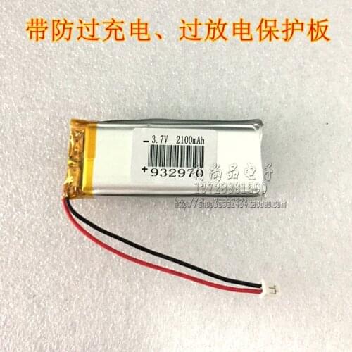 3.7V polymer lithium battery 2100mAh LED lamp, Bluetooth speaker keypad GPS handle 932970