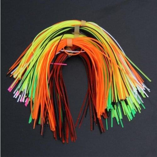 300Pcs Silicone Line Squid Skirts Artificial Bait Fishing Tackle Accessories Fishing Silicone Skirts Lures