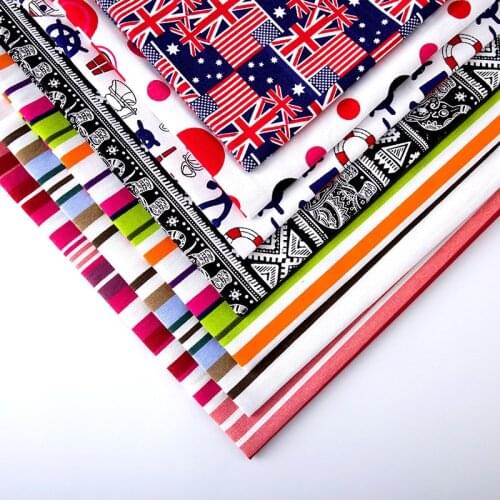 50*150cm Cotton printed canvas fabric environmentally friendly recycled cotton canvas striped sofa cover luggage DIY