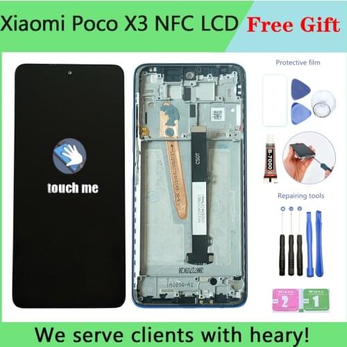 6.67'' Original Display for Xiaomi Poco X3 NFC LCD With Touch Screen Digitizer Assembly for Xiaomi PocoX3 lcd Display M2007J20CG