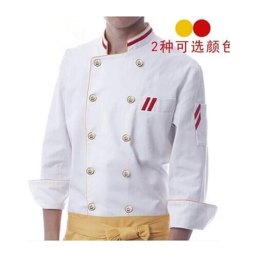 Antistatic long sleeve chef uniforms chinese hotel chef uniforms white kitchen chef clothing restaurant cook uniform