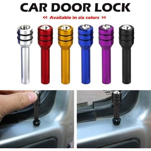 Car Truck Interior Door Lock Knob Universal Bling Car Door Lock Knob Aluminum Alloy Auto Interior Door Lock Knob Pull Pin 2 Pack