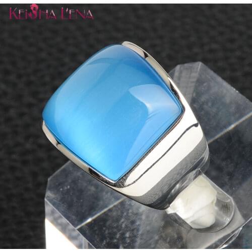 Martick Stinless Steel Luxury Hyperbol Big Ring With Shining hyperbole Opals Bague For Women Jewelry Not Fade Birthstone