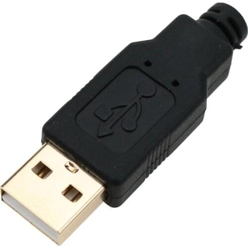 Cltgxdd Type A Male USB 2.0 Gold plating 4 Pin Plug Port Jack Connector Solder type Connector DIY Charging Data line Accessories