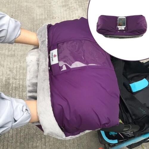 Child Stroller Gloves Soft Velveteen Nylon Multi-function Waterproof Warm Protection With Mobile Phone Case Protection Gloves