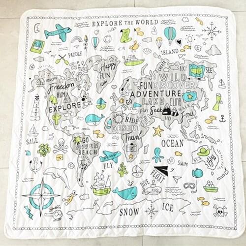 Baby Play Mat Toys For Childrens Mat Kids Rug Playmat Developing Mat World Map Mats Kid Toddler Crawl Playmat Infant Blanket