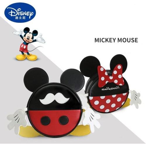 Disney Mickey Minnie childrens backpack fashion schoolbag boys and girls cartoon anti-lost waterproof backpack 1-6 years old
