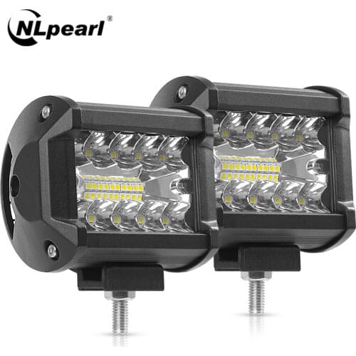 Nlpearl Light Bar/Work Light 60W 4'' 7'' LED Work Light Bar Offroad Truck Tractor 4x4 SUV ATV Fog Light 12V 24V 120W Led Bar