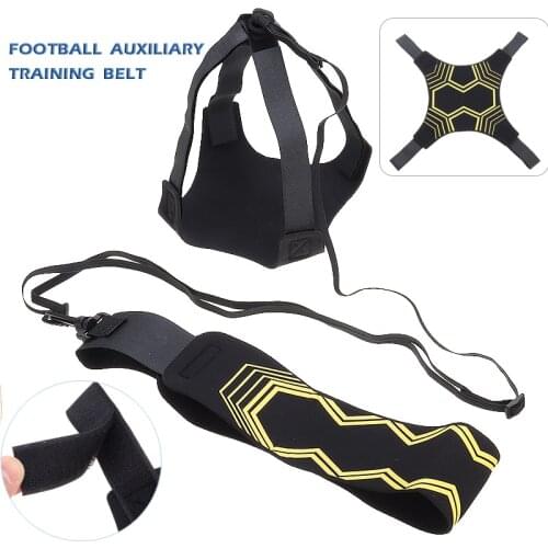 Football Self Training Kick Practice Trainer Aid Equipment Nylon Waist Belt Control Skills Training Ball Bags Auxiliary Tool