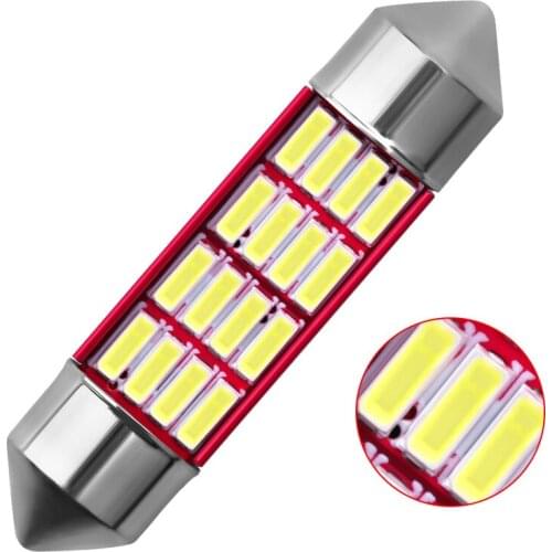 Festoon 31mm 36mm 39mm 41mm C5W C10W Auto Bulb Doom Lamp Ceiling Canbus No Error Car Interior Dome Light Trunk Lights White 12V