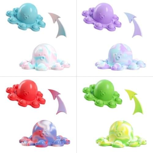 Popping Fidget Relieve Stress Toys Keychain Squeeze Squishy Push Bubble Pops Sensory Toy For Autism Special Children Antistress