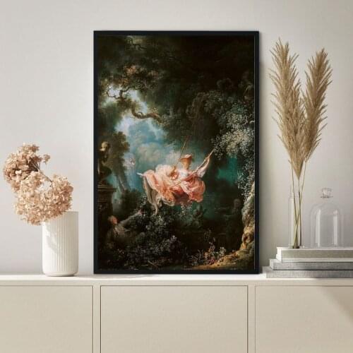 The Art of Jean Honoré Fragonard, The Swing (1767) Poster Wall Painting Home Decoration (No Frame)