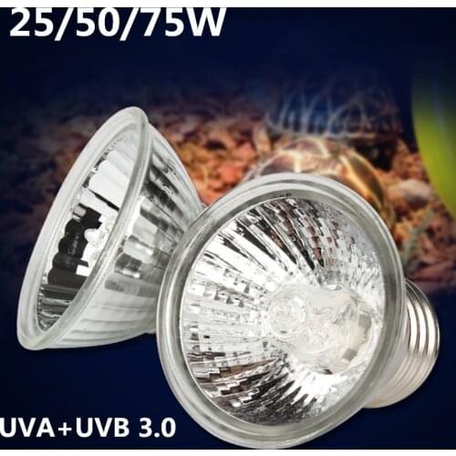 UVB+UVA 3.0 Reptile Heating Lamp Bulb Aquarium Basking Light Bulb Heat For Turtle Lizard Snake Temperature Controller