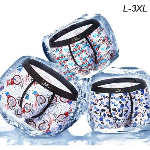 Ice Silk Hollow Sexy Men Boxers Homme Underwear Mens Boxer Shorts Ropa Interio Man Penis Pouch Calzoncillos Hombre L-3XL