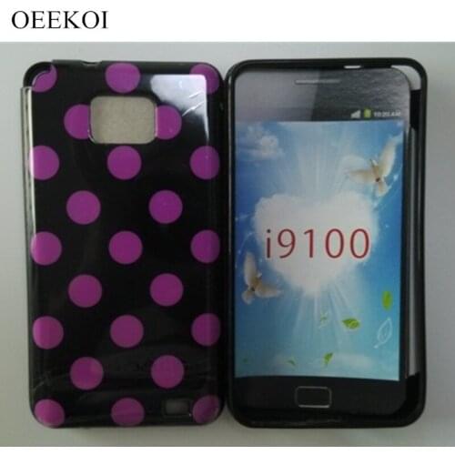 OEEKOI Polka Dot Point TPU Soft Cover Case For Samsung Galaxy S2 SII i9100 Phone Case Free