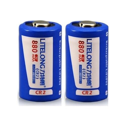 2pcs/lot Original 3V Cr2 rechargeable battery high capacity 880mah lithium ion rechargeable battery for camera lithium battery