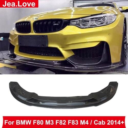 Real Carbon Fiber R Style Front Bumper Lip Diffuser Car Body Styling Parts Modification For BMW F80 F82 F83 M3 M4 / Cab 2014