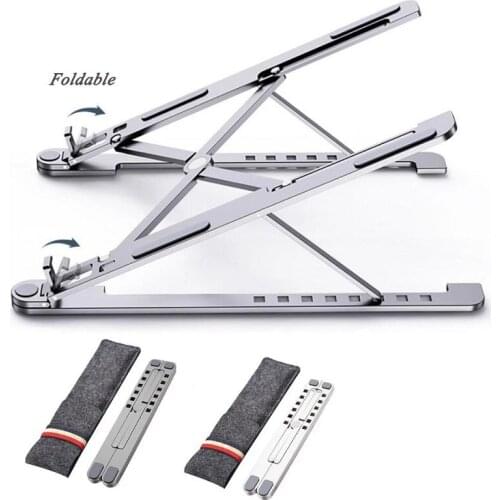 Laptop Stand Rack X Style Adjustable Foldable Aluminum Alloy Office Desktop Notebook Holder Desk For 7-15 Inch Macbook Pro Air