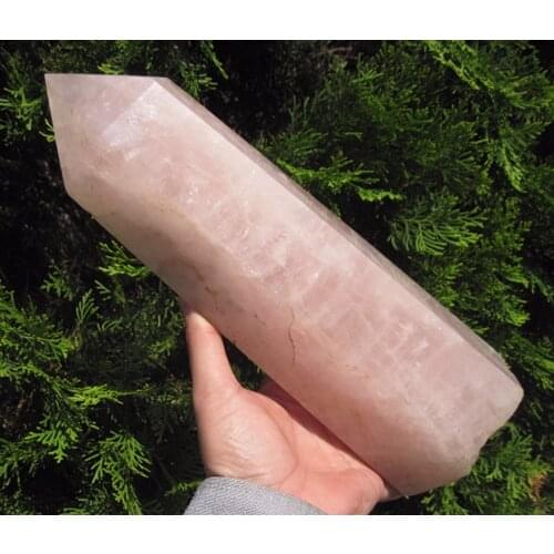 7.0lb NATURAL ROSE QUARTZ CRYSTAL POINT reiki healing