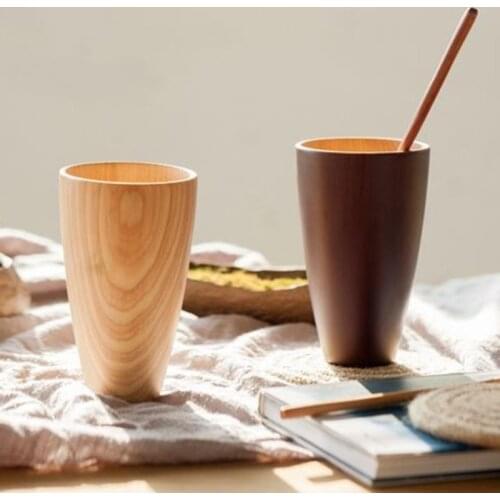 Simple Log Color Creative Life Wooden Cup Durable Drop Water Cup Tea Cup Milk Cup