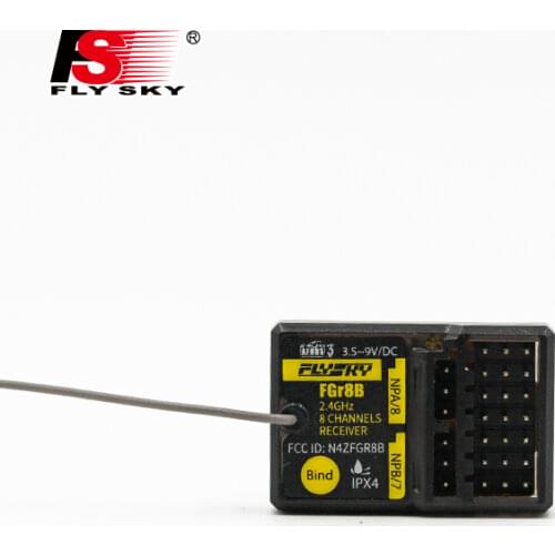 FLYSKY FGr8B AFHDS3 2.4G 8CH PWM\PPM\IBUS Micro Receiver for FLYSKY PL18 NB4 NB4 Lite AFHDS3 Radio Transmitter RC Car Boat