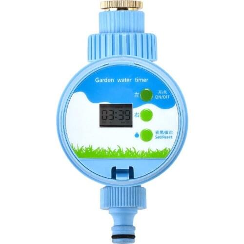 Single Outlet Garden Digital Electronic Water Timer Irrigation Controller Hose Faucet Sprinkler Timer for Garden Yard, Blue