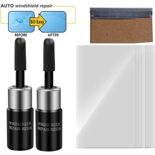 Discount! 2pcs Windshield Repair Kit Car Windshield Repair Resin Kit DIY Auto Glass Crack Restore Tool Car Window Curing Glue