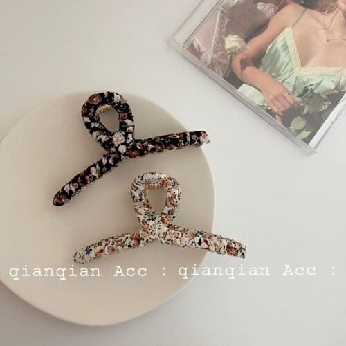 Super fairy floral fabric clip gentle and sweet lady hair curler go out starting clip hanger shark clip