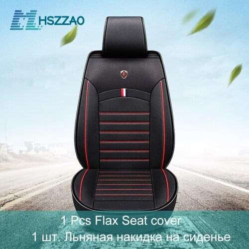 Ultra-Luxury Car Seat Protection Single Seat Without Backrest Breathable Flax Car Seat Cover For Most Four-Door Sedan&SUV
