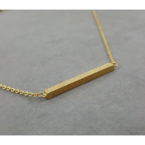Shiny Straight Bar Necklace For Women Fashion Jewelry Stainless Steel Long Chain Horizontal Necklace Mom Gifts 2020 Bijoux Femme