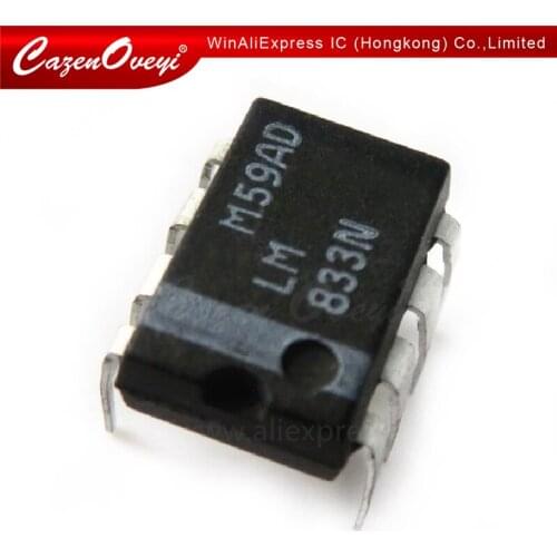 10pcs/lot LM833N LM833 DIP-8 In Stock